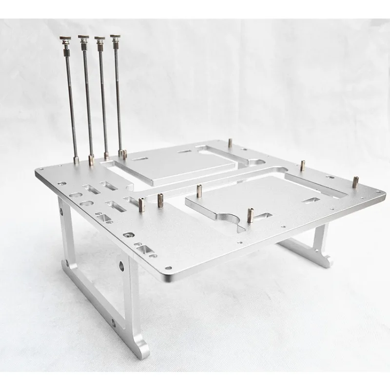 Aluminum Open Frame Test Bench Water Cooling - 2026 Open-Frame Aluminium-Computergehäuse, MATX-Motherboard Wasserkühlungs-Testbank-Chassis für