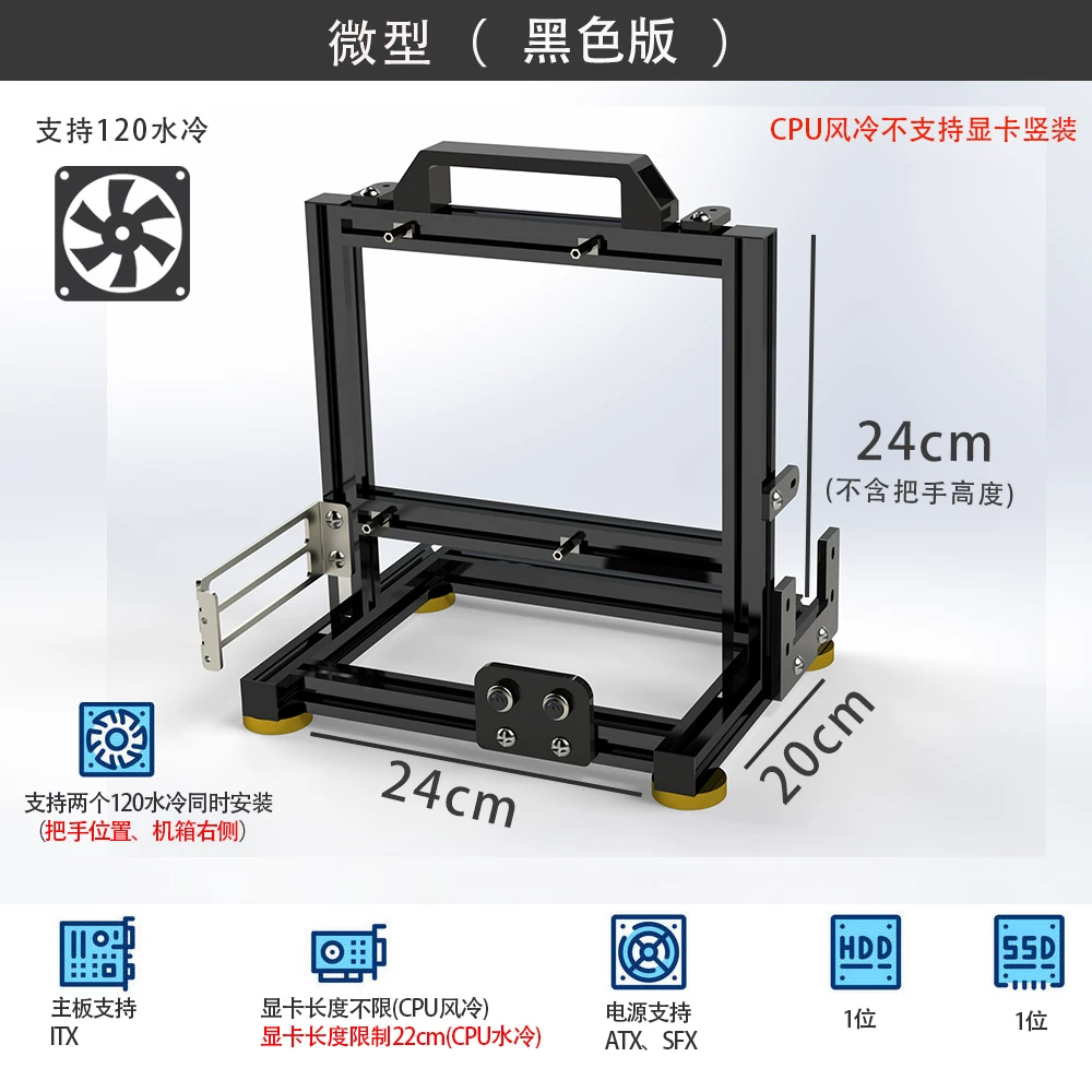Tragbarer Voll-Aluminium Open- – Aluminum Open Frame Test Bench Water Cooling Bewertung und Preis